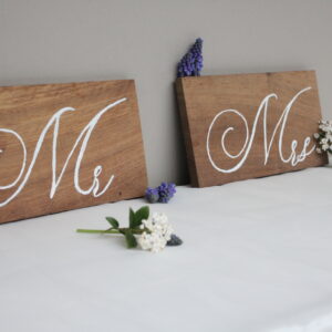 Tekstbord Mr & Mrs