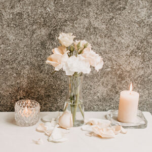 Kaarsenonderzetter glas