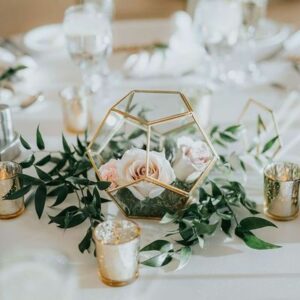 Windlicht Pentagon Goud