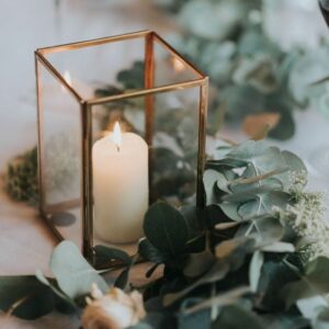 Windlicht Kubus Goud