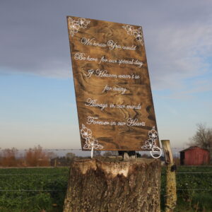 Tekstbord Herdenken Overledenen
